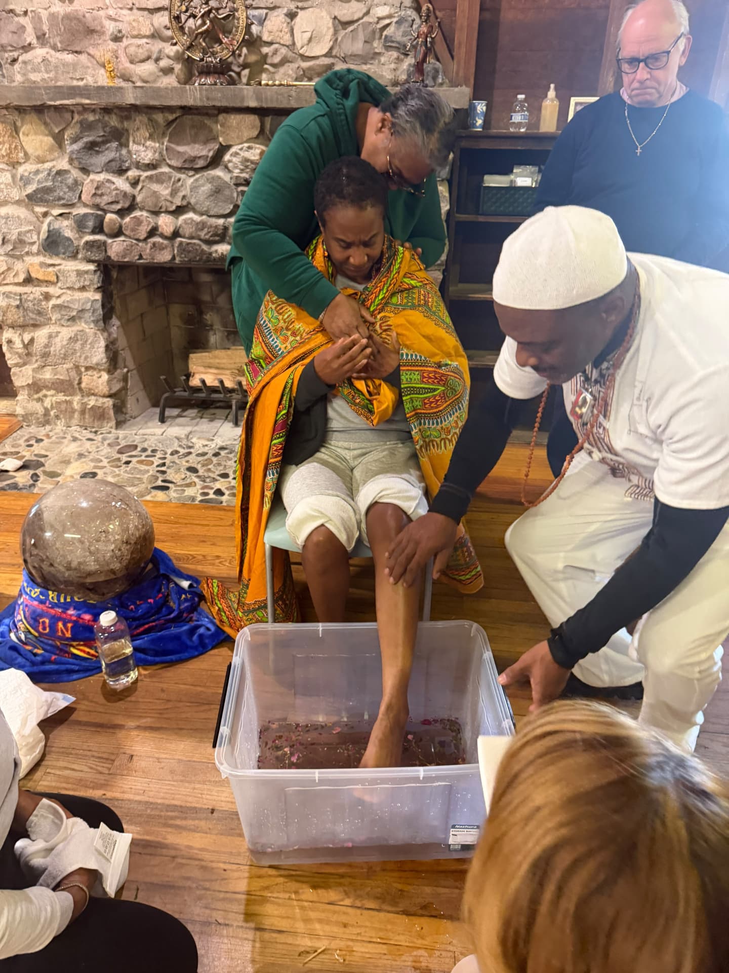A moment from the SoulTribes ritual at Camp Cavell — the final blessing