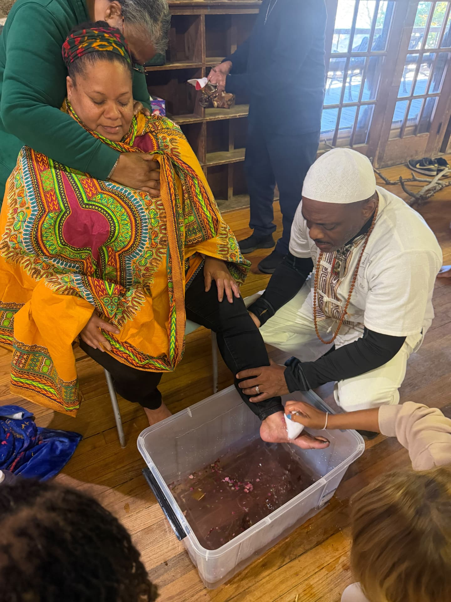 A moment from the SoulTribes ritual at Camp Cavell — guided with care