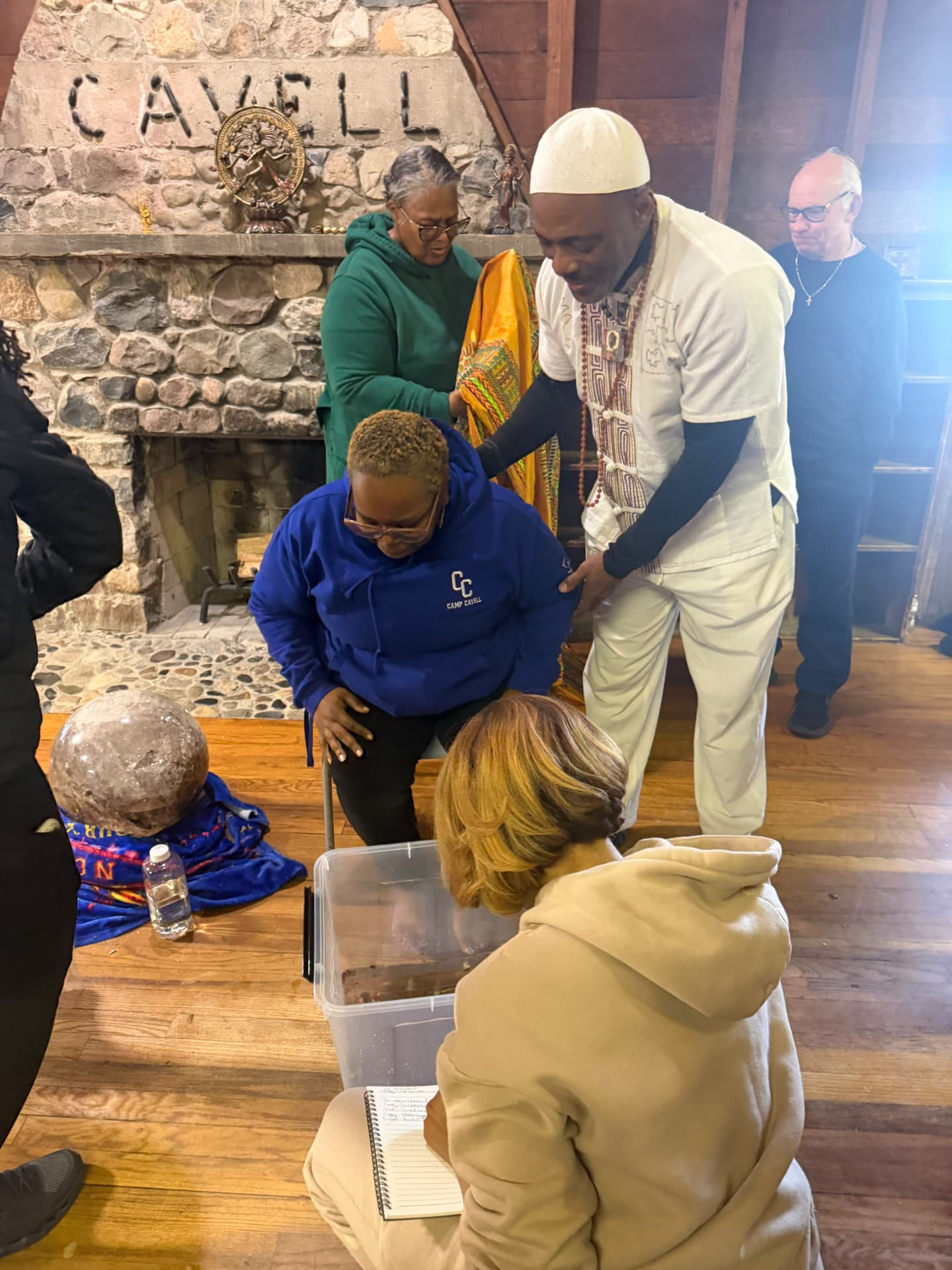 A moment from the SoulTribes ritual at Camp Cavell — carried by the tribe