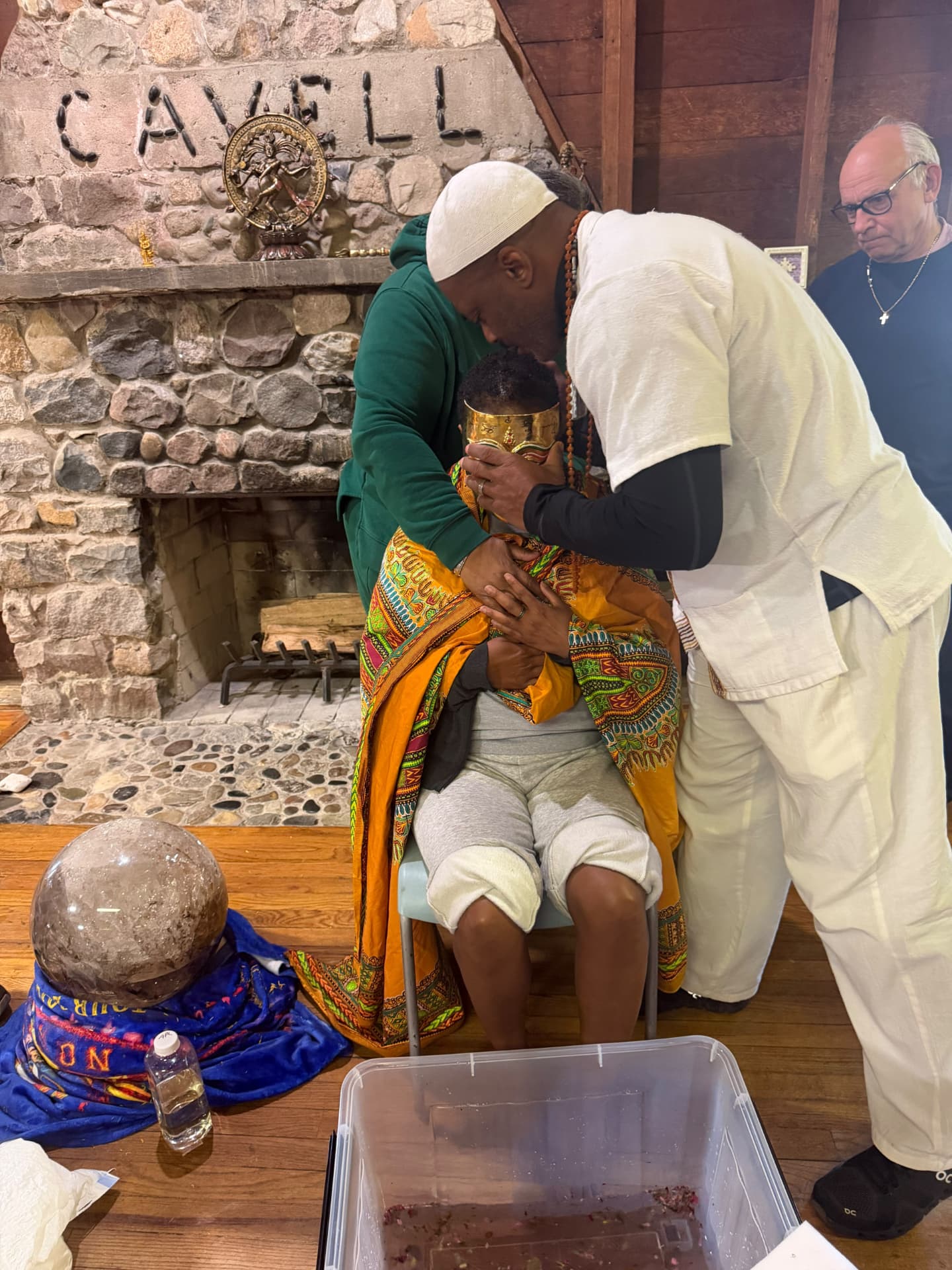 A moment from the SoulTribes ritual at Camp Cavell — the journey within
