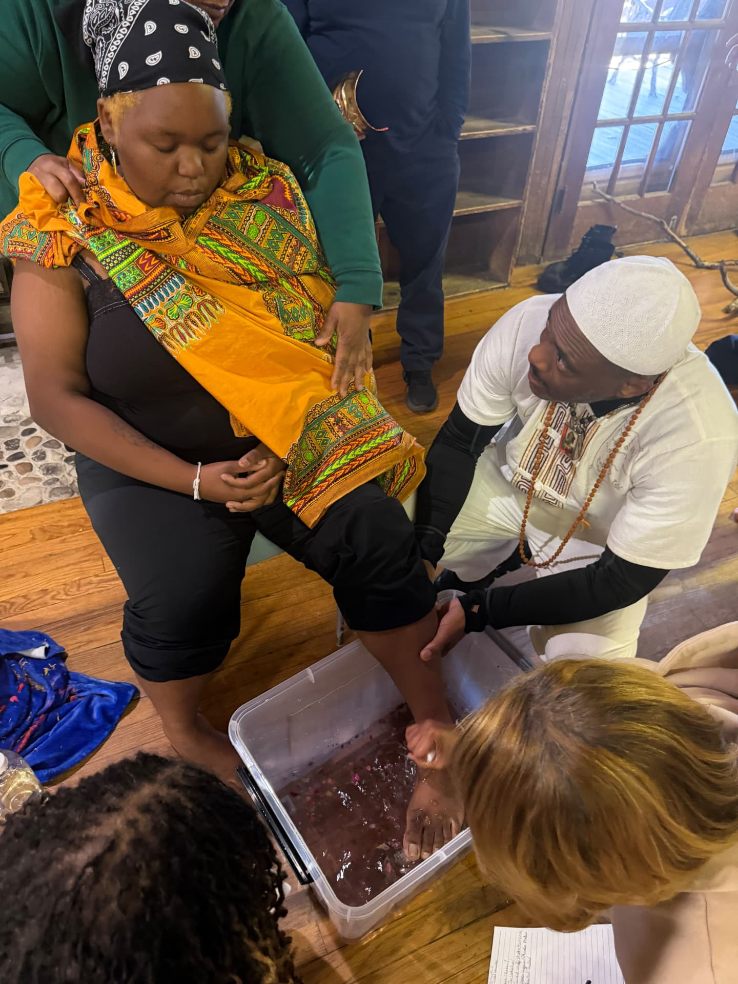 A moment from the SoulTribes ritual at Camp Cavell — received as family